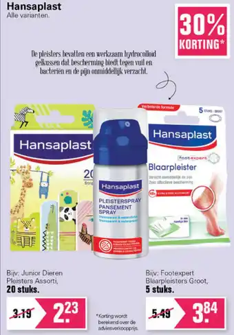 De Online Drogist Hansaplast aanbieding