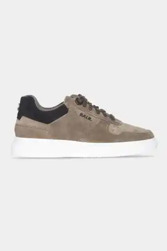 BALR Balr. leather low sneaker kids ivy green/jet aanbieding