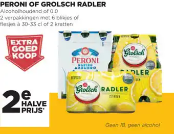 Jumbo Peroni of grolsch radler 30-33cl aanbieding