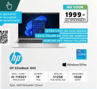 Digitotaal Hp elitebook 840 aanbieding