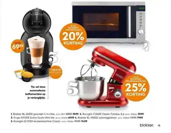 Blokker Blokker bl-26501 gourmet 4-in-one, bourgini 17.2600 classic fondue 8p, krups kp1208 dolce gusto mini me, blokker bl-95002 sol aanbieding