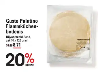 Sligro Gusto Palatino Flammkuchen-bodems 10 x 120 gram aanbieding