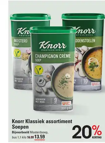 Sligro Knorr Klassiek assortiment Soepen 1,1 kilo aanbieding