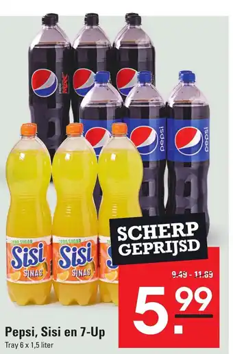 Sligro Pepsi, Sisi en 7-Up 6 x 1,5 liter aanbieding