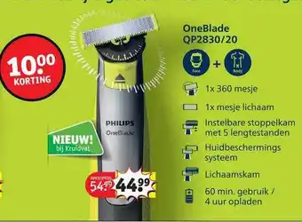 Kruidvat Philips oneblade qp2830-20 aanbieding