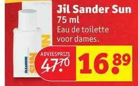 Kruidvat Jil sander sun eau de toilette voor dames aanbieding