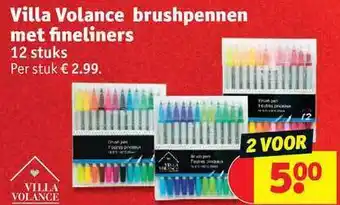 Kruidvat Villa volance brushpennen met fineliners aanbieding