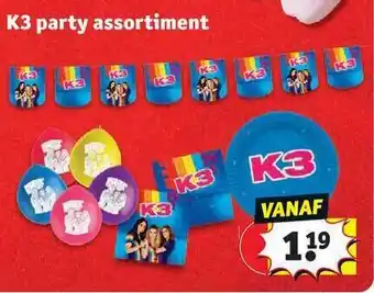 Kruidvat K3 party assortiment aanbieding