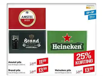 CoopCompact Amstel pils, brand pils, heineken pils aanbieding