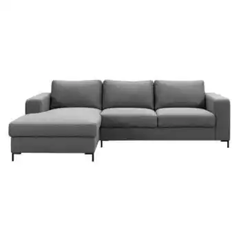 Leen Bakker Bank tom met chaise longue medium - grijs 90 aanbieding