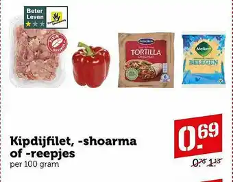 Coop Kipdijfilet, -shoarma Of -reepjes aanbieding