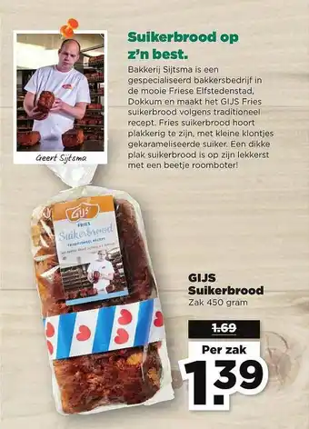 PLUS Gijs Suikerbrood 450 Gram aanbieding