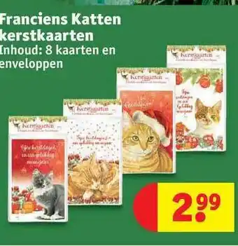 Kruidvat Franciens katten kerstkaarten aanbieding