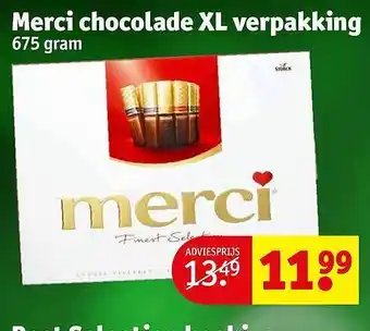 Kruidvat Merci chocolade xl verpakking aanbieding