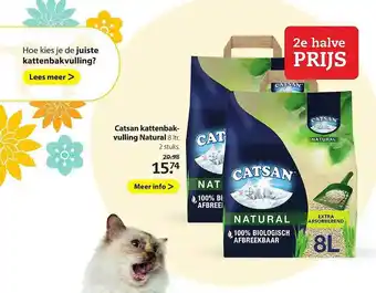 Pets Place Catsan Kattenbakvulling Natural aanbieding