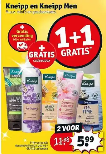 Kruidvat Kneipp en kneipp men aanbieding