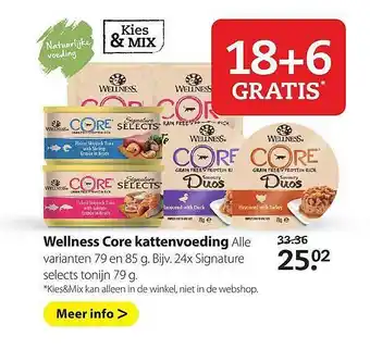 Pets Place Wellness Core Kattenvoeding 18+6 Gratis aanbieding