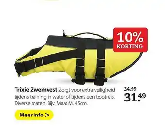 Pets Place Trixie Zwemvest 10% Korting 45 cm aanbieding