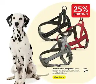 Pets Place Adori Harnas Neopreen 22x52-69x2cm 25% Korting aanbieding