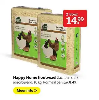 Pets Place Happy Home Houtvezel 10 kg aanbieding