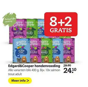 Pets Place Edgard&Cooper Hondenvoeding 8+2 Gratis aanbieding