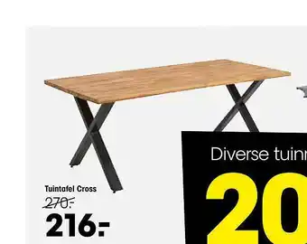 Kwantum Tuintafel Cross aanbieding