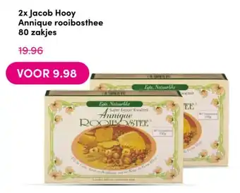 Drogisterij Visser 2x Jacob Hooy Annique rooibosthee 80 zakjes aanbieding