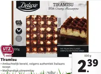 Lidl Delicieux Tiramisu 500g aanbieding