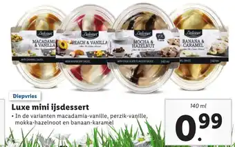Lidl Delicieux Luxe mini ijsdesserts 140ml aanbieding