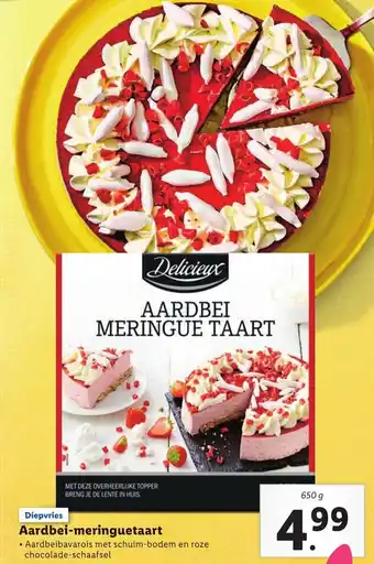 Lidl Delicieux Aardbei-meringuetaart 650g aanbieding