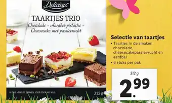 Lidl Delicieux Selectie van taartjes 312g aanbieding