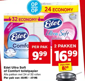 Hoogvliet Edet Ultra Soft of Comfort toiletpapier aanbieding