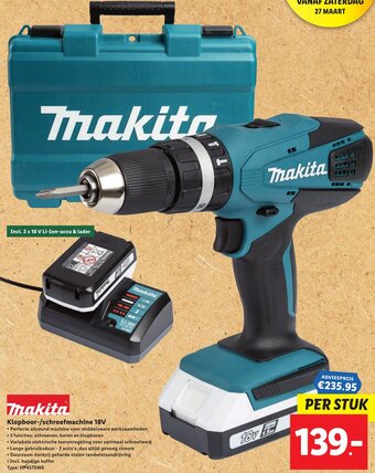 Lidl Makita Klopboor-/schroefmachine 18V aanbieding