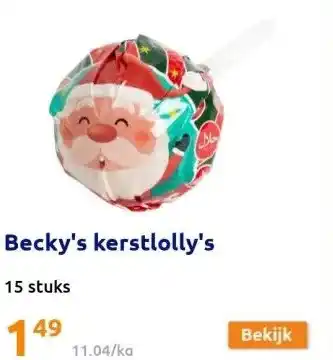 Action Becky's kerstlolly's aanbieding