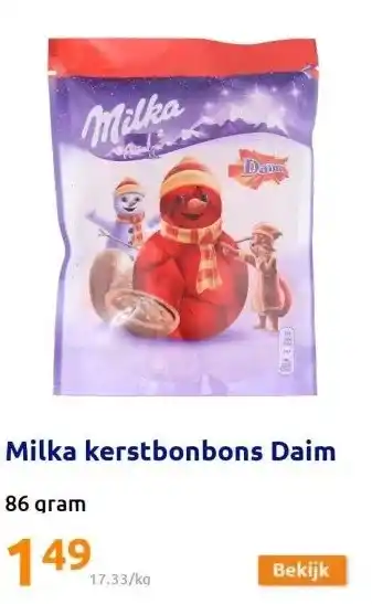 Action Milka kerstbonbons daim aanbieding