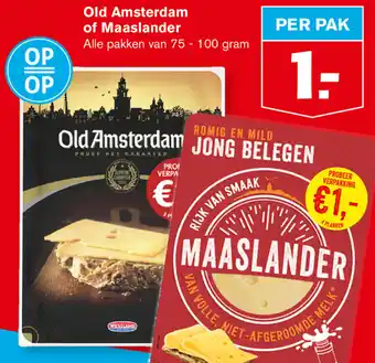 Hoogvliet Old Amsterdam of Maaslander 75-100g aanbieding