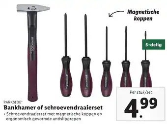 Lidl Parkside Bankhamer of schroevendraaierset aanbieding