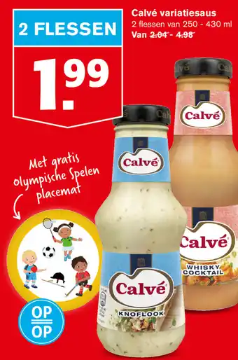 Hoogvliet Calve variatiesaus 250-430ml aanbieding