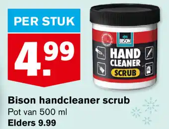 Hoogvliet Bison handcleaner scrub 500ml aanbieding