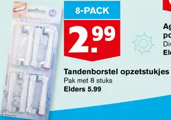 Hoogvliet Tandenborstel opzetstukjes 8 stuks aanbieding