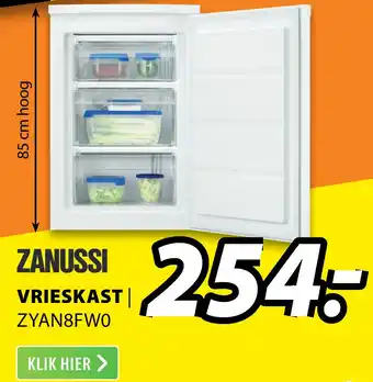 Expert Zanussi Vrieskast | Zyan8Fwo aanbieding