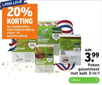 GAMMA Pokon gazonmest met kalk 3-in-1 aanbieding