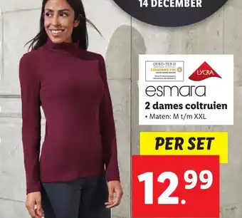 Lidl Esmara 2 dames coltruien aanbieding