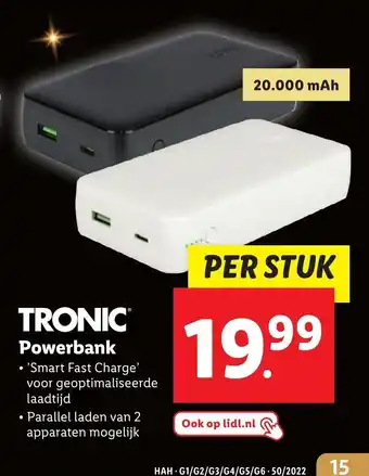 Lidl Tronic powerbank aanbieding