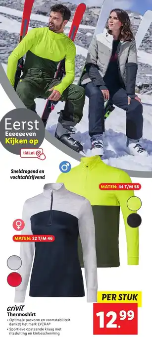 Lidl Crivit thermoshirt aanbieding