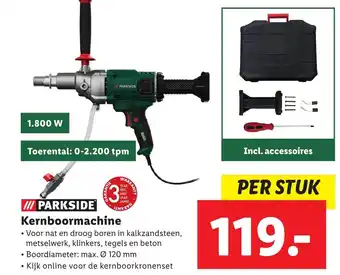 Lidl Parkside kernboormachine aanbieding