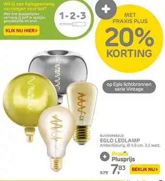 Praxis Eglo ledlamp aanbieding