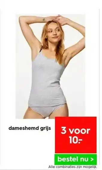 HEMA Dameshemd grijs aanbieding