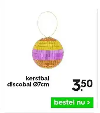 HEMA Kerstbal discobal ø7cm aanbieding