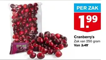 Hoogvliet Cranberry's 250g aanbieding